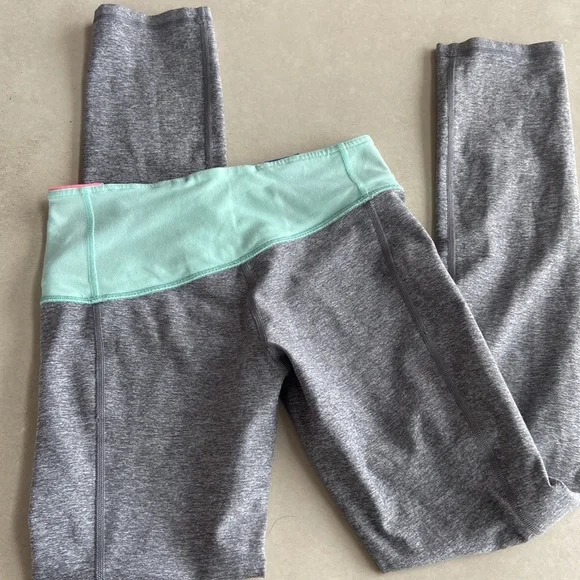 Ivivva Lululemon Heathered Slate Ambition Quilt Skinny Dedication Pants Size 14 - Picture 10 of 12